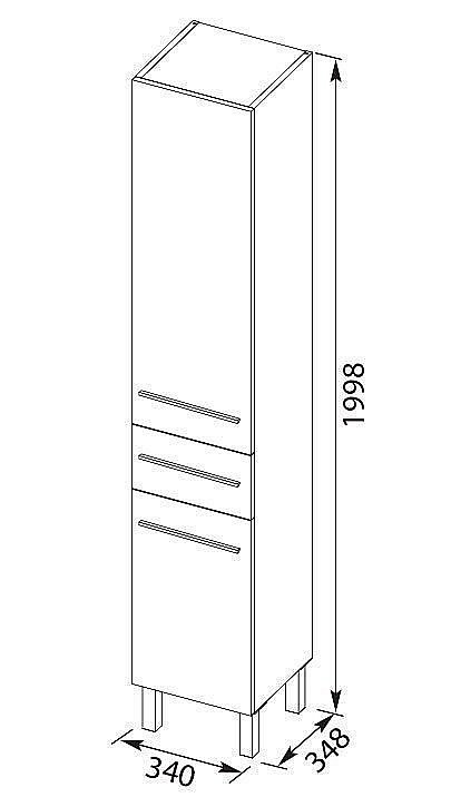 Пенал Aquanet Верона 35 белый для ванной в интернет-магазине сантехники Sanbest