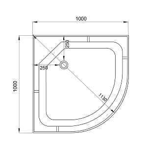 Душевая кабина Deto ЕМ1510 N 100х100 купить в интернет-магазине Sanbest