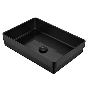 Раковина врезная сверху ABBER Wasser Kreis 51 AF2401MB черная матовая купить в интернет-магазине Sanbest