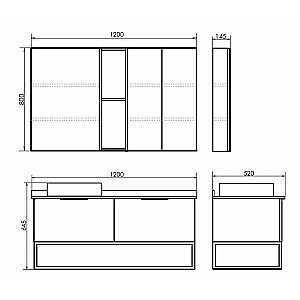 Тумба с раковиной Comforty Порто 00-00008905 120 дуб дымчатый для ванной в интернет-магазине Sanbest