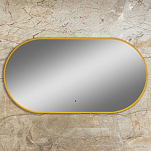 Зеркало Art&Max TORINO AM-Tor-550-1050-DS-Gold в ванную от интернет-магазине сантехники Sanbest