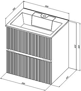 Тумба с раковиной Aquanet Джейн 313316/254363 60 мисти грин для ванной в интернет-магазине Sanbest