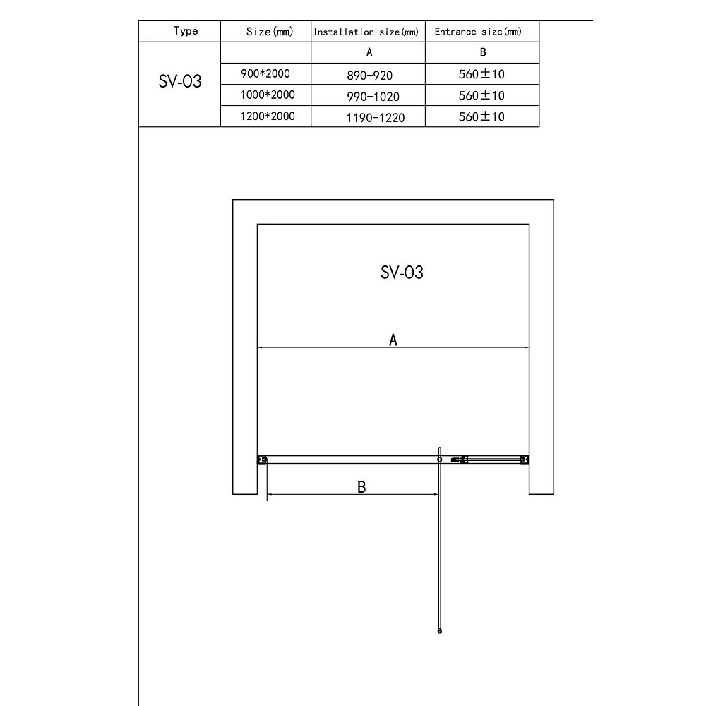 Душевая дверь RGW Stilvoll SV-03 90 купить в интернет-магазине Sanbest