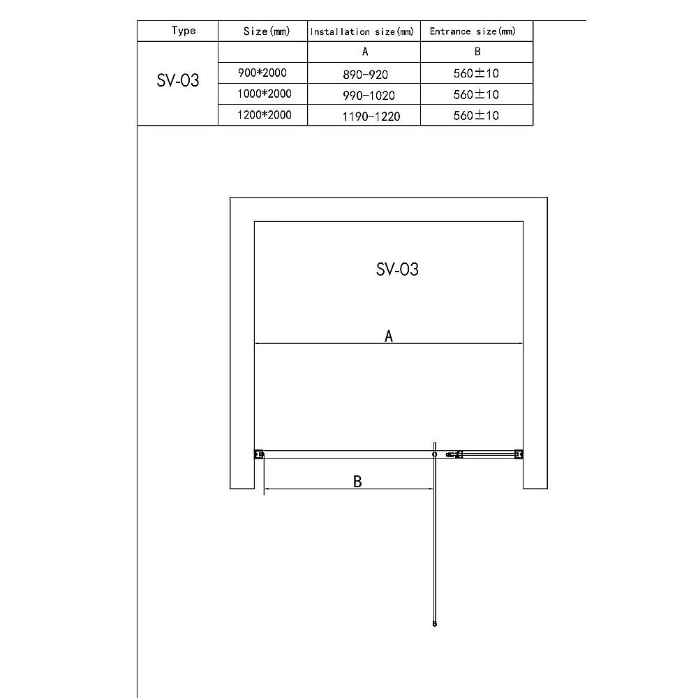 Душевая дверь RGW Stilvoll SV-03 90 купить в интернет-магазине Sanbest