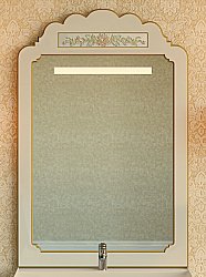 Зеркало Misty Milano 80x108 бежевое патина/декор в ванную от интернет-магазине сантехники Sanbest