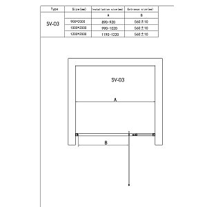 Душевая дверь RGW Stilvoll SV-03 90 купить в интернет-магазине Sanbest