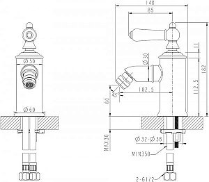 Смеситель для биде BRAVAT Art F375109G купить в интернет-магазине сантехники Sanbest