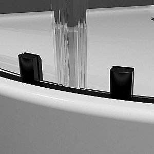 Душевая кабина Black&White GALAXY G8701 90x90 черный/прозрачный купить в интернет-магазине Sanbest