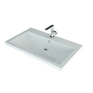 Тумба с раковиной напольная Grossman Виста 80 с 2-я ящ, белый глянец для ванной в интернет-магазине Sanbest