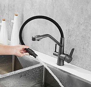 Смеситель для кухни Boch Mann Else BM10428 серый матовый купить в интернет-магазине сантехники Sanbest