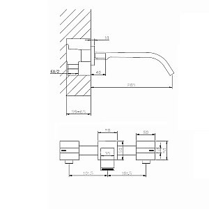 Смеситель для раковины ABBER Wasserfall AF8612SP сатин купить в интернет-магазине сантехники Sanbest