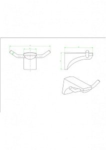 Крючок CeramaLux Monelli 70001 черный матовый купить в интернет-магазине сантехники Sanbest