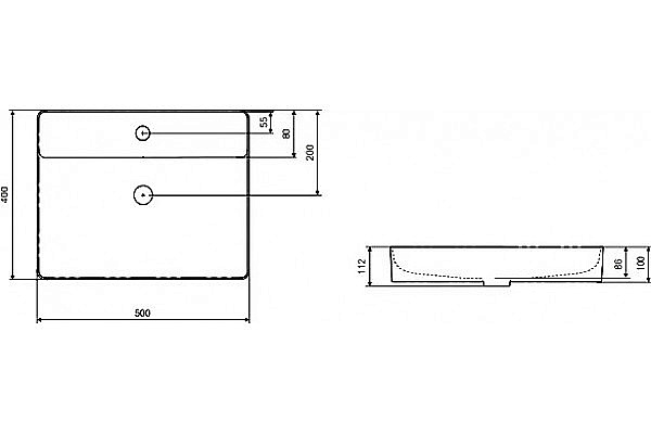 Раковина Excellent Rima 50 CEEX.4901.500.WH белая купить в интернет-магазине Sanbest