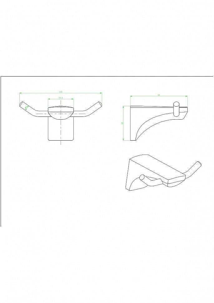 Крючок CeramaLux Monelli 70001 черный матовый купить в интернет-магазине сантехники Sanbest