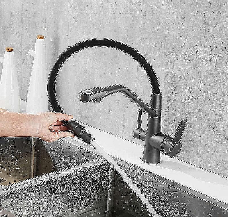 Смеситель для кухни Boch Mann Else BM10428 серый матовый купить в интернет-магазине сантехники Sanbest