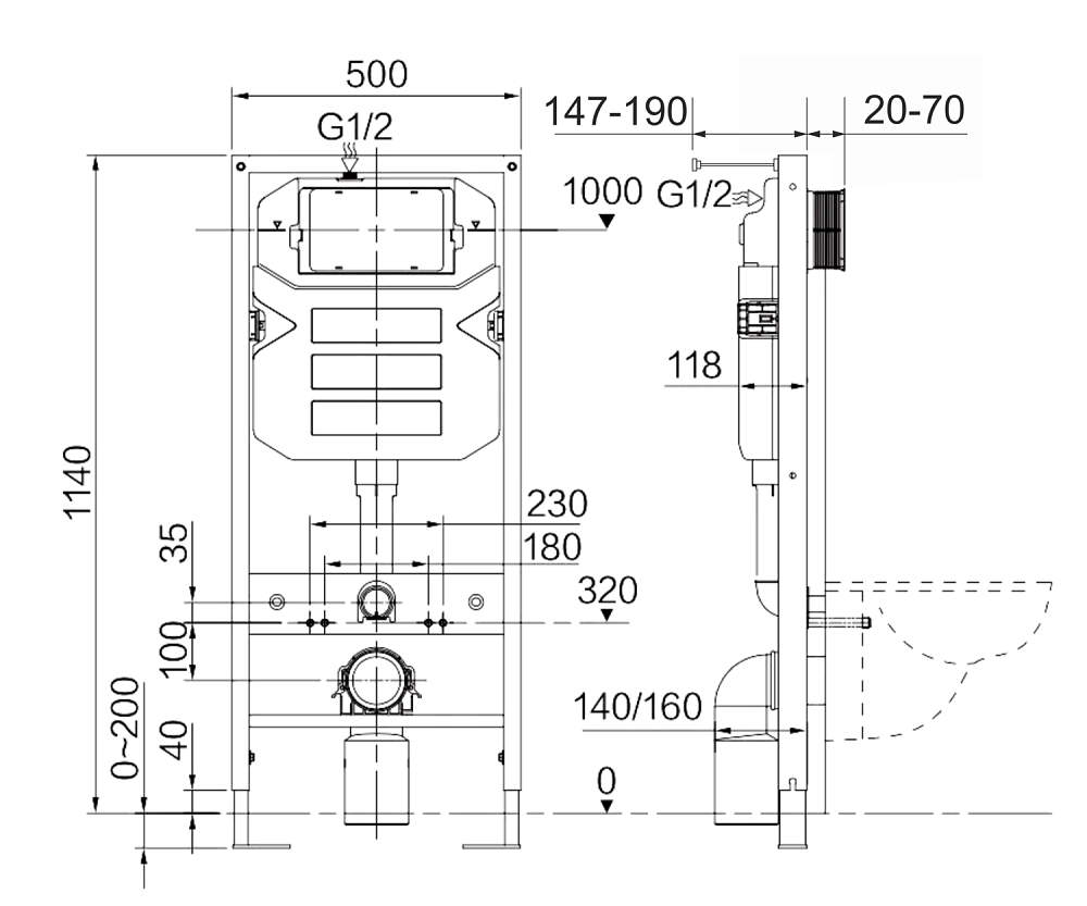 Унитаз подвесной Ceramica Nova Metric CN3007_1001M_1000 безободковый, с крышкой микролифт, с инсталляцией и кнопкой матовый хром купить в интернет-магазине Sanbest