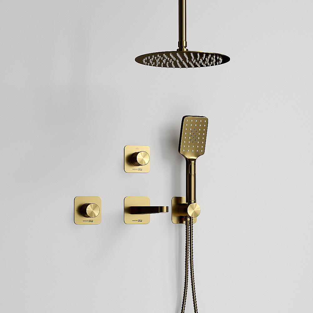 Душевая система WasserKraft A8251.307.353.259.285.194.201.308 золото матовое купить в интернет-магазине сантехники Sanbest