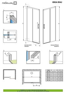 Душевая дверь Radaway Idea DWJ 120 купить в интернет-магазине Sanbest