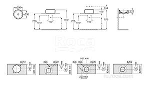 Раковина Roca Terra 39 32722D000 белая купить в интернет-магазине Sanbest