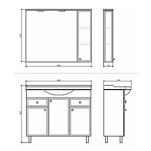 Зеркало со шкафом Comforty Сочи 85 в ванную от интернет-магазине сантехники Sanbest