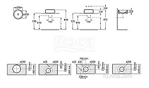 Раковина Roca Terra 39 32722D000 белая купить в интернет-магазине Sanbest