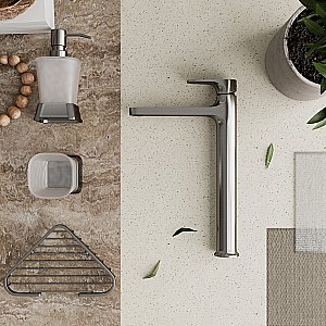 Стакан WasserKRAFT Amper K-5428NICKEL никель купить в интернет-магазине сантехники Sanbest