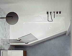 Акриловая ванна Riho Rething Space Fall 170x90 белая купить в интернет-магазине Sanbest