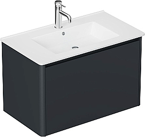 Тумба с раковиной Allen Brau Gravity 80 1.370013.AM антрацит матовый для ванной в интернет-магазине Sanbest