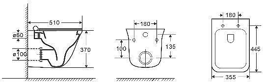 Унитаз подвесной WeltWasser ROTBACH 004 GL-WT белый глянец купить в интернет-магазине Sanbest