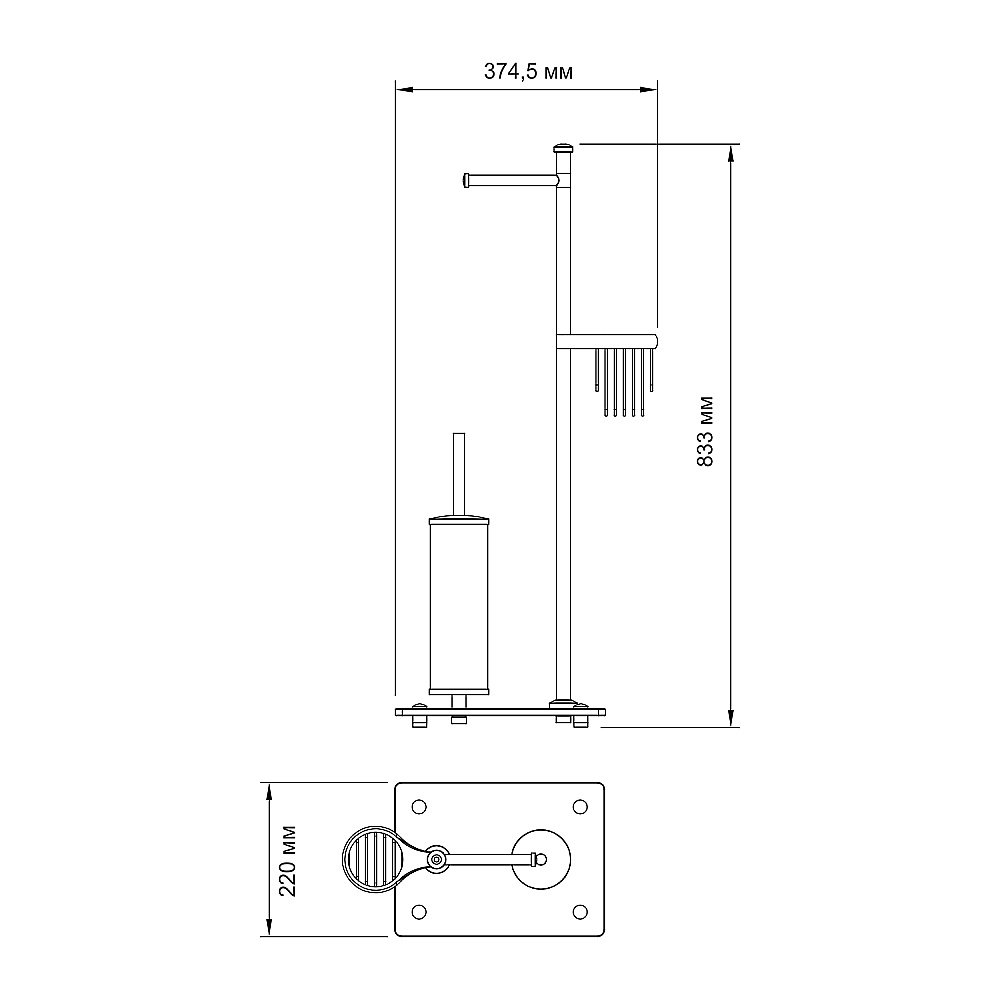 Стойка напольная WasserKraft K-1264WHITE белый Soft-touch купить в интернет-магазине сантехники Sanbest