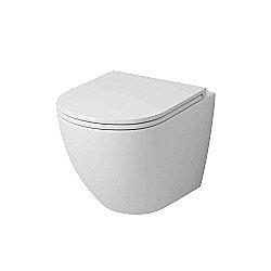 Унитаз подвесной Grossman Торнадо GR-4455SQ безободковый, с крышкой микролифт, слив-торнадо, белый глянцевый купить в интернет-магазине Sanbest