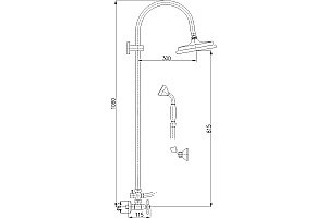 Душевая система Rav-Slezak MORAVA RETRO MK481.5/3SM бронза купить в интернет-магазине сантехники Sanbest