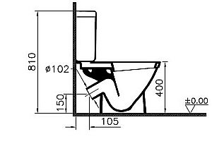 Унитаз напольный Vitra Norm Blanc 9837B099-7201 с бачком, с крышкой микролифт, белый купить в интернет-магазине Sanbest