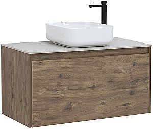 Тумба с раковиной Aquanet Nova Lite 249520 100 дуб рустикальный для ванной в интернет-магазине Sanbest
