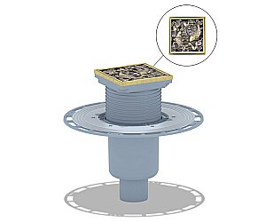 Душевой трап с решеткой Bronze De Luxe 21980-5902 бронза купить в интернет-магазине Sanbest