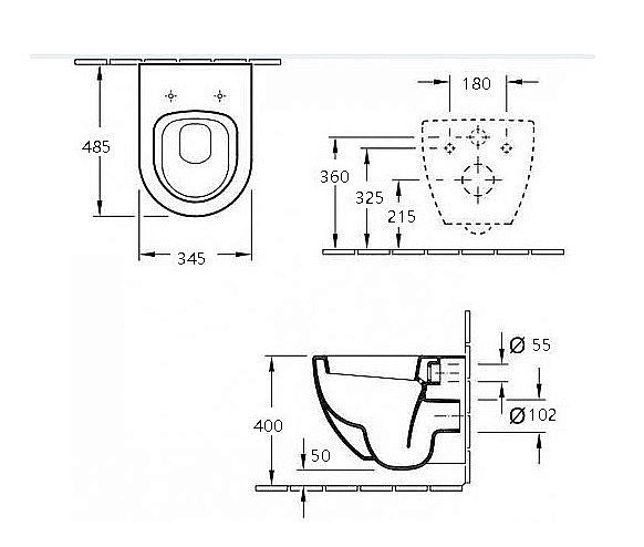 Унитаз подвесной Esbano TIRON ESUPTIROCW безободковый, с крышкой микролифт купить в интернет-магазине Sanbest