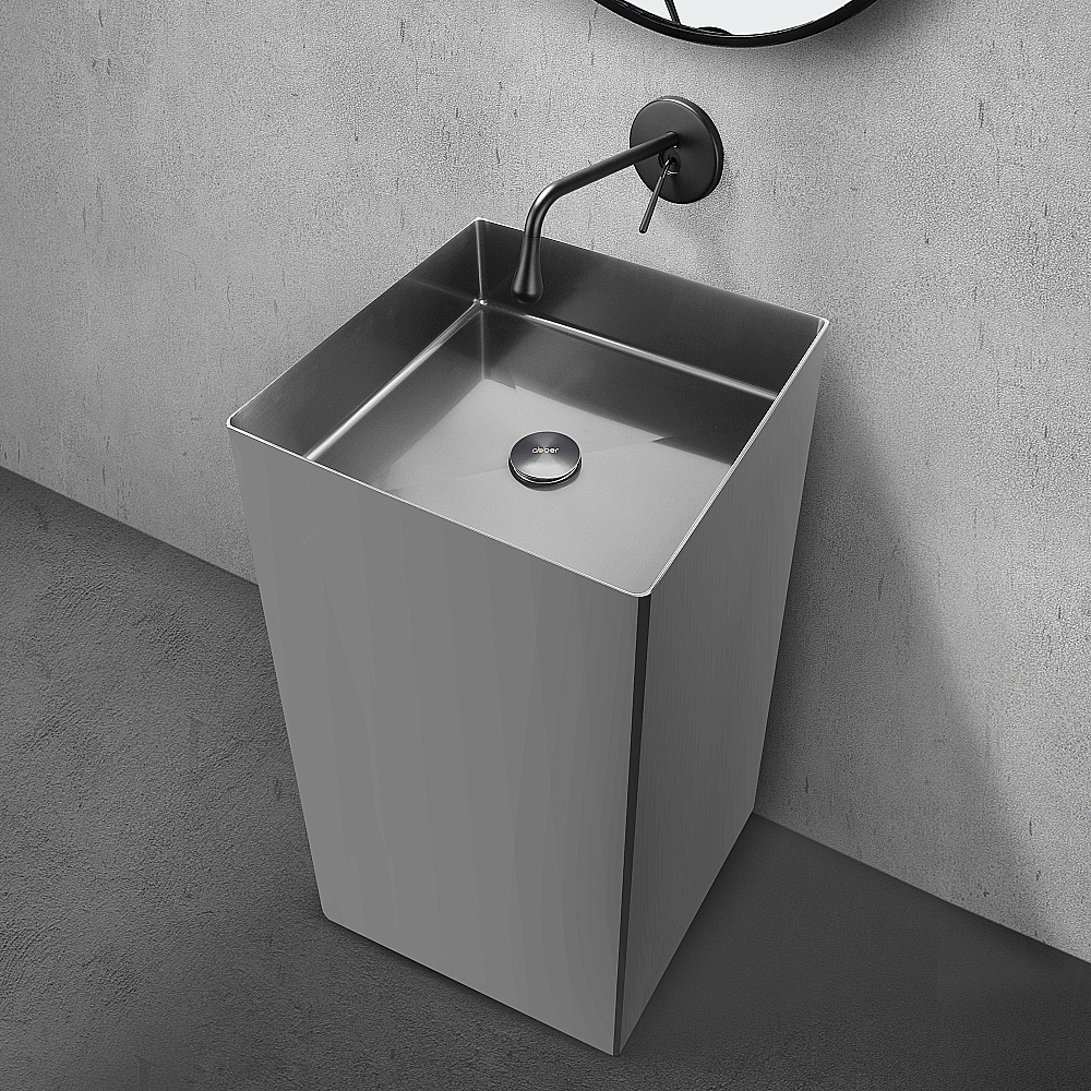 Раковина напольная ABBER Wasser Kreis 40 AF2413SP сатин купить в интернет-магазине Sanbest