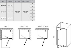 Душевой уголок Ravak Pivot PDOP2+PPS 120х100 профиль белый/прозрачное стекло купить в интернет-магазине Sanbest