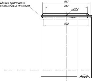 Зеркало со шкафом Aquanet Гретта 70 белый в ванную от интернет-магазине сантехники Sanbest