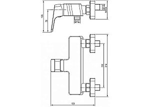 Смеситель для душа Aquanet Gotic AF440-30С купить в интернет-магазине сантехники Sanbest
