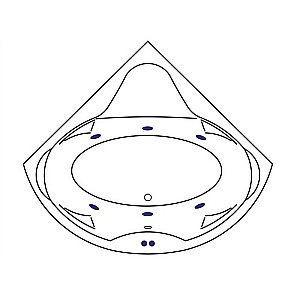 Ванна акриловая EXCELLENT Konsul SOFT WAEX.KON15.SOFT.BR 150x150 белая с гидромассажем купить в интернет-магазине Sanbest