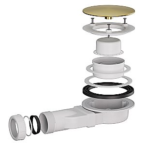 Сифон для душевого поддона RGW S-17G 44241700-06 золото купить в интернет-магазине сантехники Sanbest