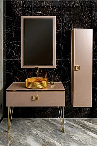 Пенал Armadi Art LUCIDO 772-Rose 35 пыльная роза для ванной в интернет-магазине сантехники Sanbest