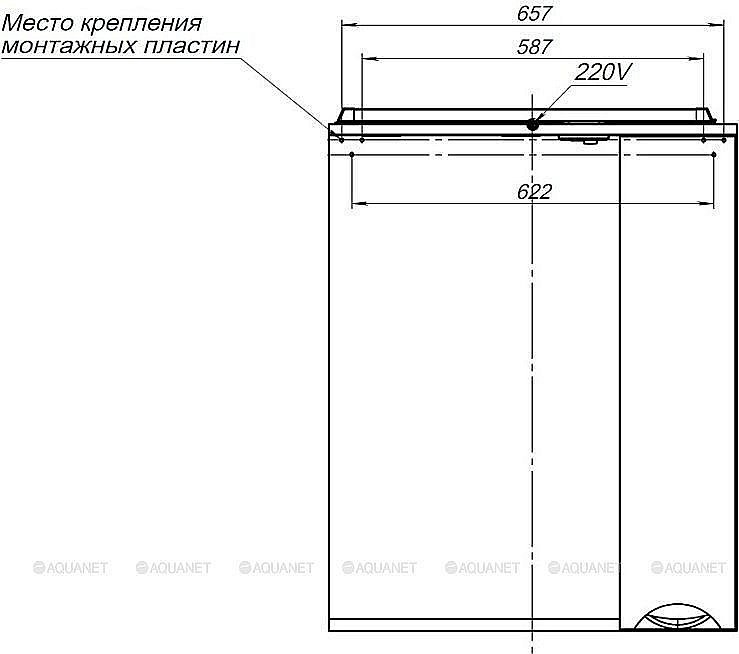 Зеркало со шкафом Aquanet Гретта 70 белый в ванную от интернет-магазине сантехники Sanbest