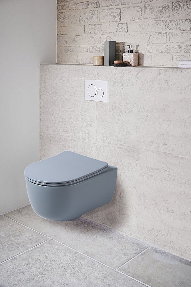 Унитаз Vincea Evo VT1-34SMO безободковый, с крышкой микролифт, океан матовый купить в интернет-магазине Sanbest