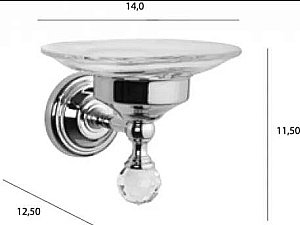 Мыльница Tiffany World Crystal 1TWCR106oro-new sw new золото/Swarovski купить в интернет-магазине сантехники Sanbest