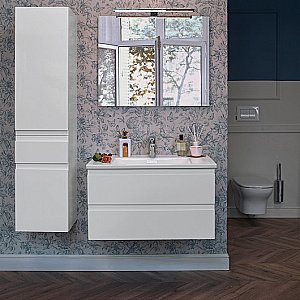 Тумба с раковиной Jacob Delafon MADELEINE 60 белый глянцевый для ванной в интернет-магазине Sanbest