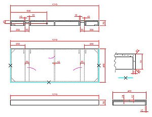 Столешница Armadi Art FLAT NERO MARQUINA 869-120-NM 120 черный мрамор для ванной в интернет-магазине сантехники Sanbest