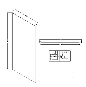 Душевой уголок Niagara Nova NG-85-10TB/NG-TB80-34 100х80 стекло тонированное/профиль черный матовый купить в интернет-магазине Sanbest