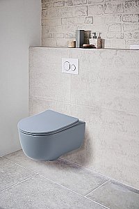 Унитаз Vincea Evo VT1-34SMO безободковый, с крышкой микролифт, океан матовый купить в интернет-магазине Sanbest